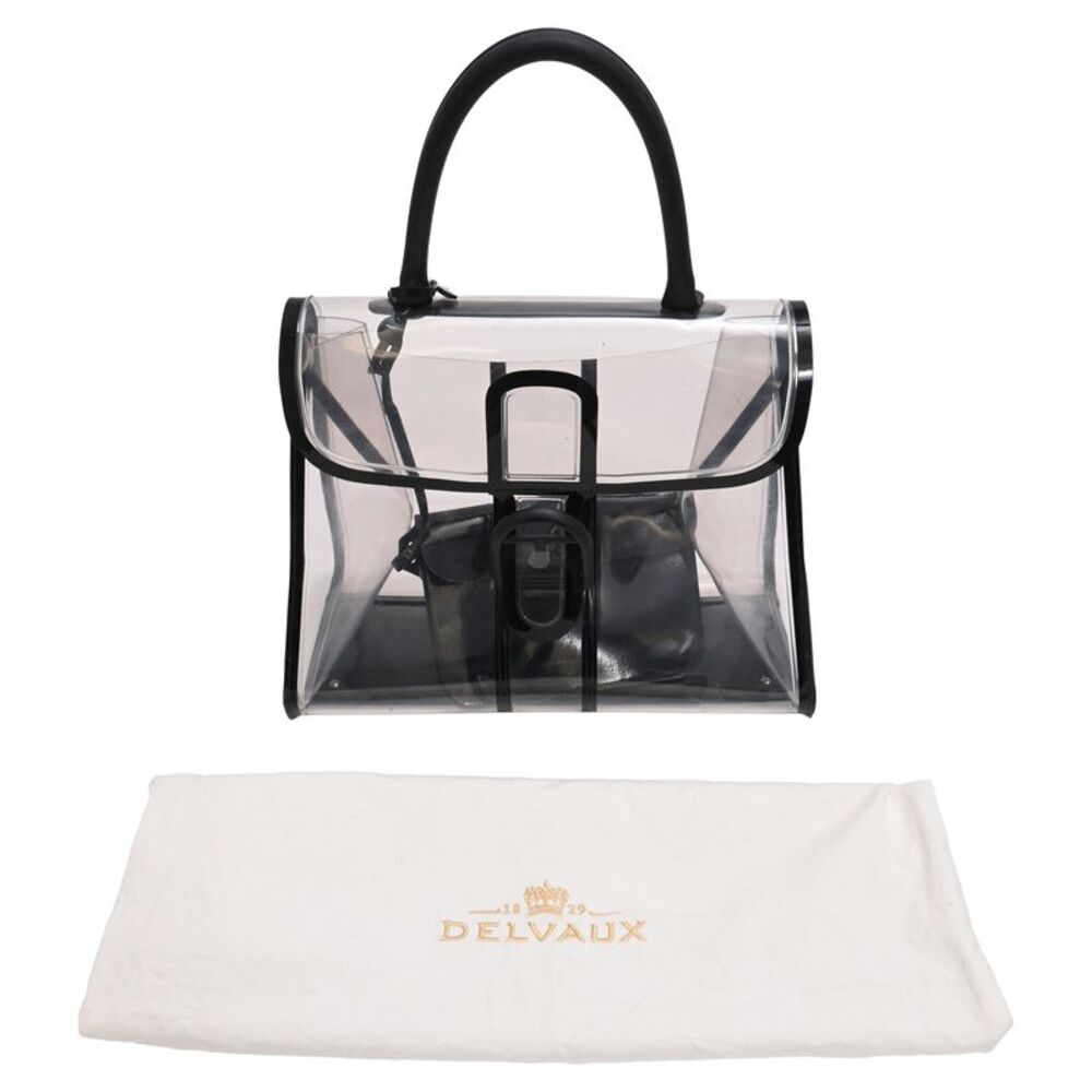 Delvaux Le Brillant X-Ray Bag w/ Pouch in Black PVC